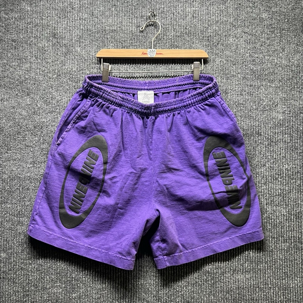 999 Nine 9 Nine Shorts Mens Large Purple 5" Inseam Juice World‎ Rap Hip Hop